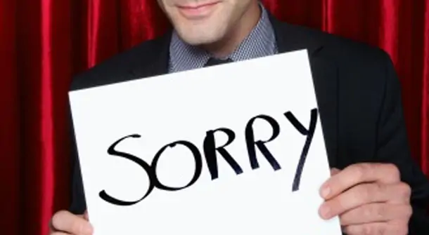 apologizing