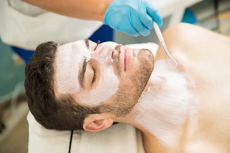 male facial treatment