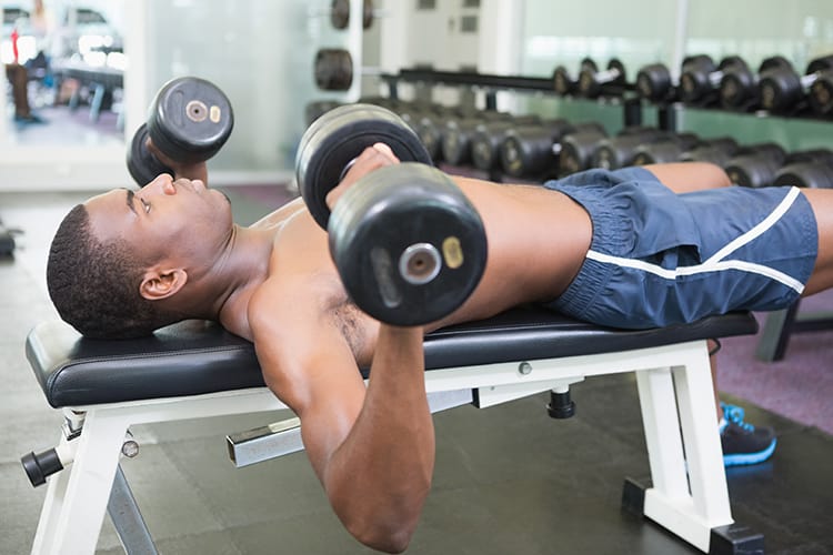 dumbbell bench press standards