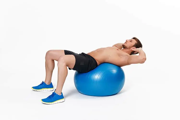 stability ball crunch