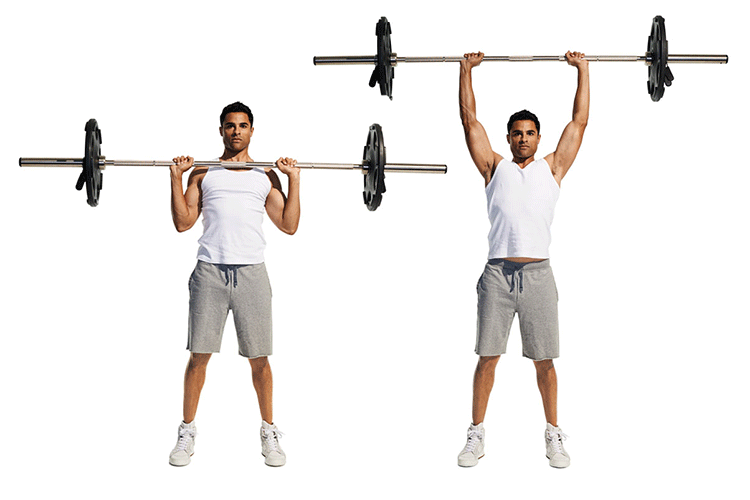 Strongman Overhead Press weight lifting exercises 