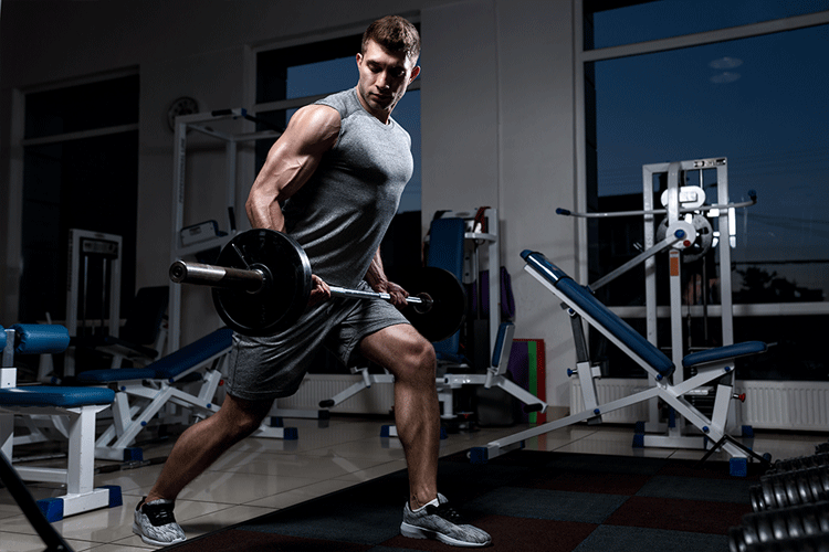 Split Stance barbell row