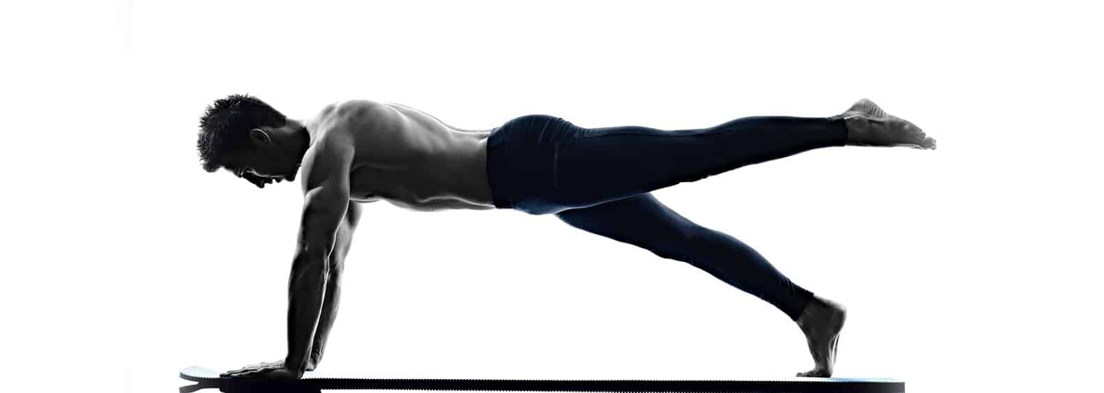 man doing pilates