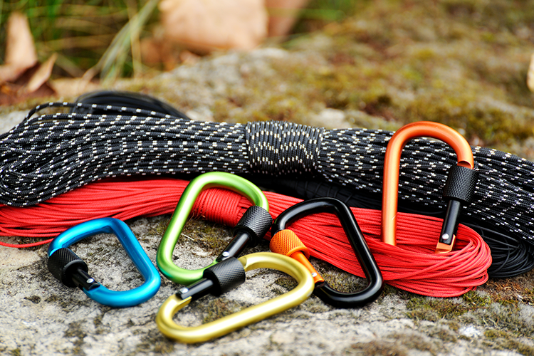 Carabiners to help the climber