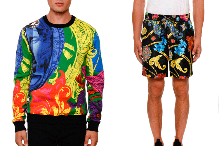 Versace mismatched prints