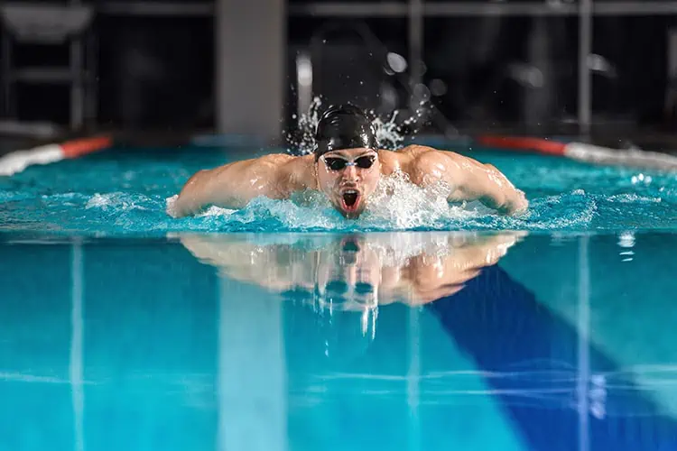 swimming intense exercise