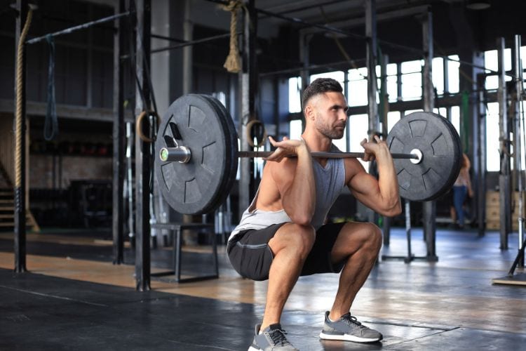 Barbell squats exercise