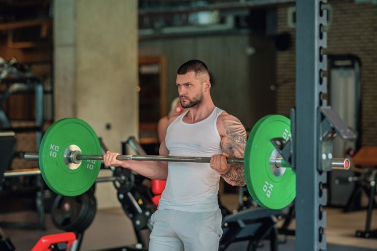 upper body workout with barbell
