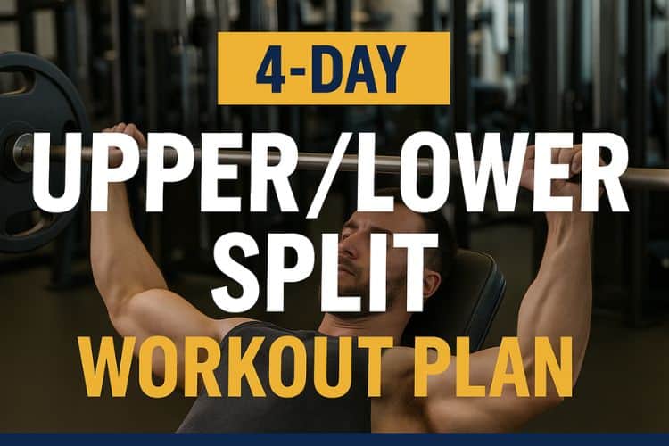 How to apply progressive overload in your 4-day upper lower workout split for continuous gains.
