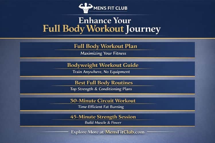 4 day full body workout split chart showing Monday, Tuesday, Thursday, and Friday training days with focus areas like Strength and Hypertrophy.