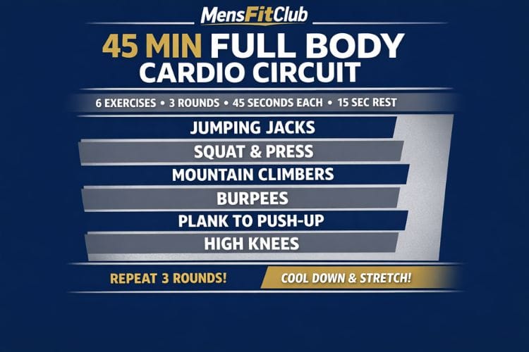 45 minute full body cardio circuit workout