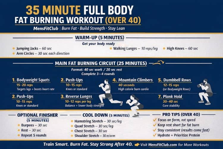 35 minute full body fat burning workout for over 40 – no equipment, low impact thumbnail