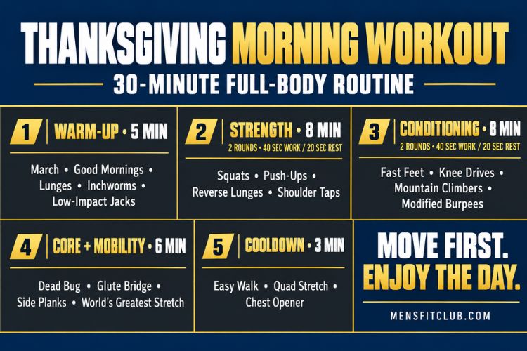 Infographic for Thanksgiving Morning Workout